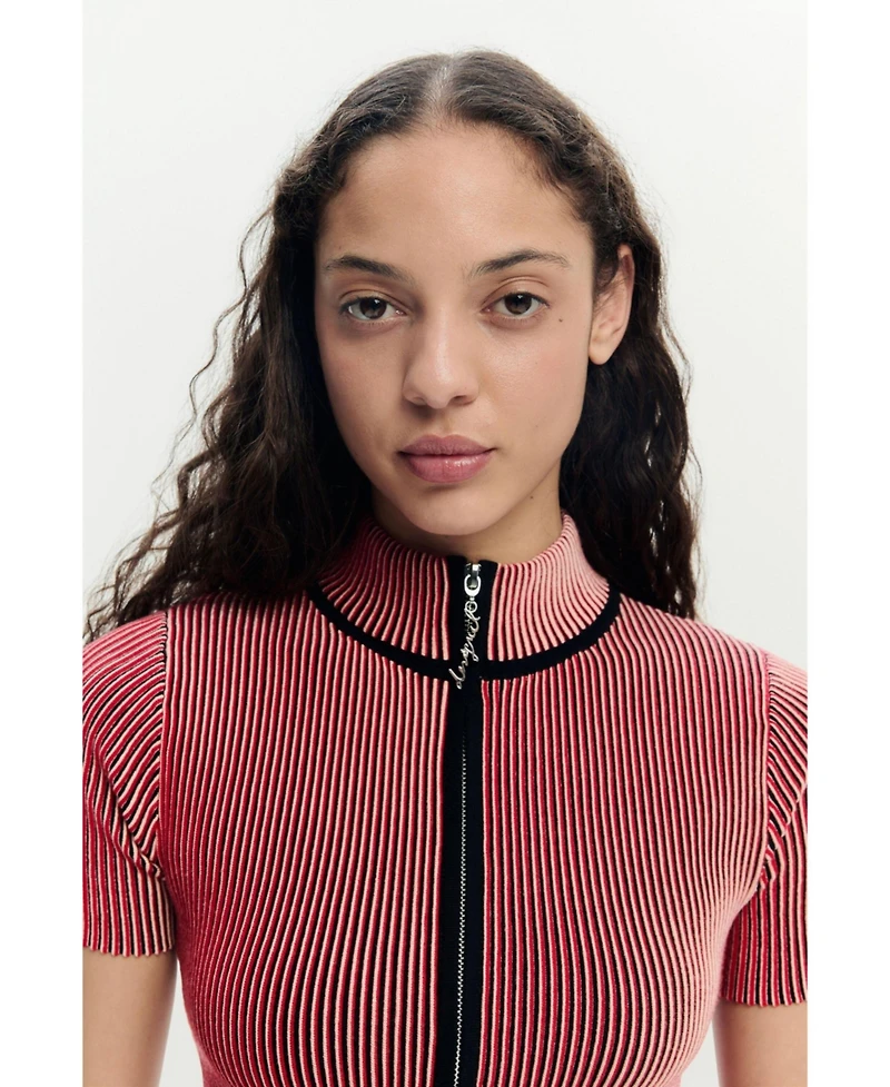 Desigual Women's Iridescent T-shirt Zipper