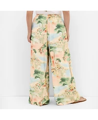 City Chic Women's Halle Sardinia Print Wide Leg Pant