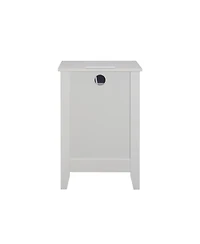 sumyeg Modern White 3 Drawer Charging Nightstand Usb Power Outlets