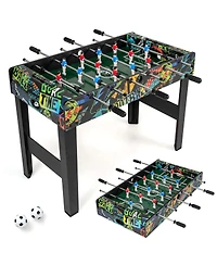 Slickblue 37 Inch Mini Foosball Table 2-in-1 Game Table with Detachable Legs for Tabletop