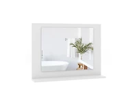 Slickblue 23.5x17.5 Inch Rectangle Bathroom Mirror with Wood Shelf