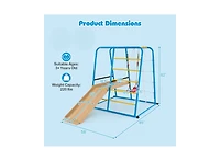 Slickblue Kids Indoor Playset 6 in 1 Jungle Gym with Slide