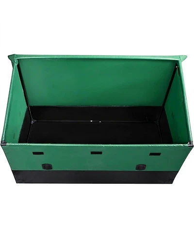 Sugift 150 Gallon Waterproof Pe Tarpaulin Outdoor Storage Box for Garden and Poolside