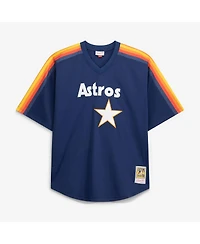 Mitchell & Ness Men's Nolan Ryan Navy Houston Astros Cooperstown Collection Big Tall Mesh Batting Practice Jersey