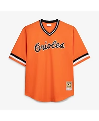 Mitchell & Ness Men's Profile Cal Ripken Jr. Orange Baltimore Orioles Big Tall Cooperstown Collection Mesh Batting Practice Jersey