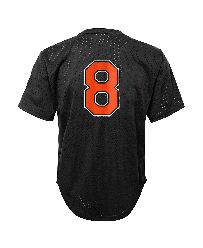 Mitchell & Ness Toddler  Cal Ripken Jr. Black Baltimore Orioles Throwback Mesh Batting Practice Jersey