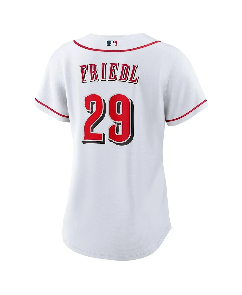 Nike Women's Tj Friedl White Cincinnati Reds Home Replica Jersey