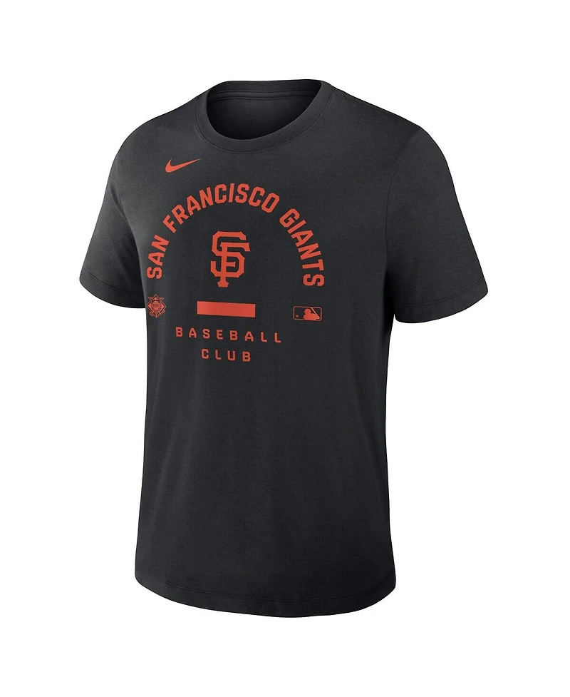 Nike Men's Black San Francisco Giants Authentic Collection Early Work Tri-Blend Dri-fit T-Shirt