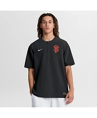 Nike Men's Black San Francisco Giants Authentic Collection Dri-fit Quarter-Zip Sweatshirt