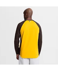 Nike Men's Gold San Diego Padres Authentic Collection Raglan Dri-fit Sweatshirt