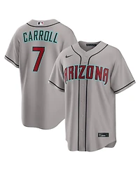 Nike Men's Corbin Carroll Gray Arizona Diamondbacks Road Replica Jersey