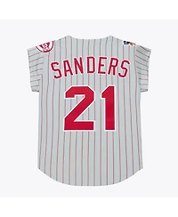 Mitchell & Ness Men's Deion Sanders Gray Cincinnati Reds 1997 Authentic Jersey
