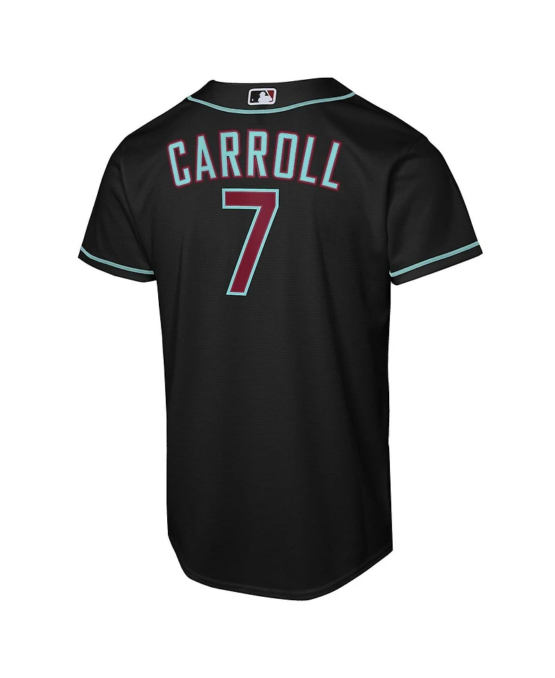 Nike Big Boys and Girls Corbin Carroll Black Arizona Diamondbacks Alternate Replica Jersey