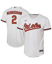 Nike Big Boys and Girls Gunnar Henderson White Baltimore Orioles Home Replica Player Jersey