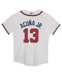 Nike Preschool Ronald Acuna Jr. White Atlanta Braves Home Game Jersey