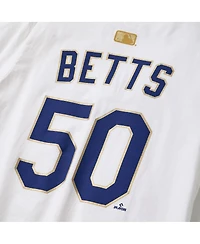 Nike Men's Mookie Betts White Los Angeles Dodgers 2026 Gold Collection Name & Number T-Shirt