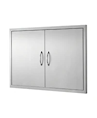 Sugift Double Stainless Steel Bbq Access Door 39W x 26H in for Bbq Island Grilling