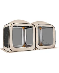 Sugift 2-in-1 Pop Up Screen House Tent 12 x 6 ft for Garden and Patio Use