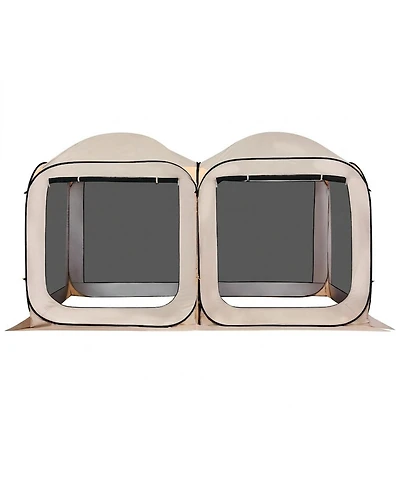 Sugift 2-in-1 Pop Up Screen House Tent 12 x 6 ft for Garden and Patio Use