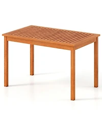 Gouun 48 in Rectangular Wood Outdoor Dining Table for 4-6 People