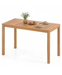 Gouun Acacia Wood Slatted Outdoor Dining Table for 4-6
