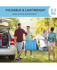 Outsunny Outdoor Folding Chaise Lounge Sun Recliner Beach Patio Lightweight Chair with Sturdy Durable Frame, Blue