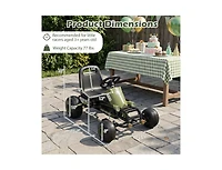 Slickblue Kids Pedal Go Kart Racer with Steering Wheel, Gear Shifter and Handbrake.