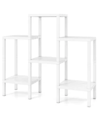 Gouun 6-Tier Modular Plastic Storage Shelves for Living Room, Kitchen and Bathroom