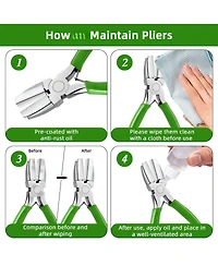 Gnuadz 2pcs Pliers Set Nylon Jaw Bail Plier Beading Looping Wire Diy Crafts