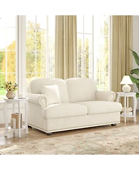 Gouun Set of 2 Compact 15 in Round End Tables with Storage Shelf