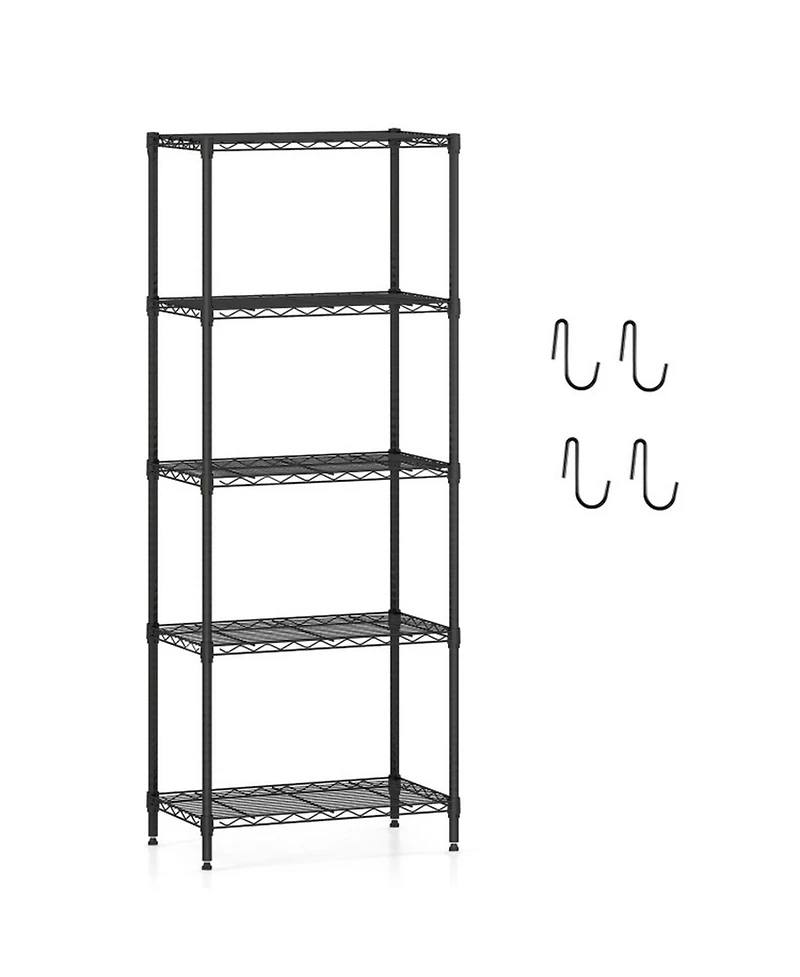 Gouun 5-Tier Heavy Duty Metal Storage Shelving Unit with V-Shaped Wire Rack, 750 Lbs Capacity