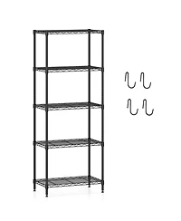 Gouun 5-Tier Heavy Duty Metal Storage Shelving Unit with V-Shaped Wire Rack, 750 Lbs Capacity