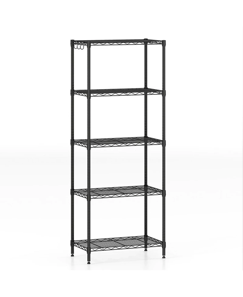 Gouun 5-Tier Heavy Duty Metal Storage Shelving Unit with V-Shaped Wire Rack, 750 Lbs Capacity