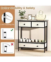 Sugift Farmhouse Console Table with Open Storage Shelf for Hallway