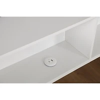 Streamdale Furniture Bed w/ Bookcase, Storage, Led, Charging