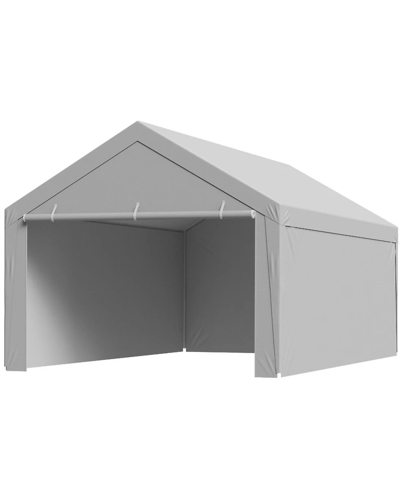 Sugift 12 x 20 ft Uv-Resistant Waterproof Carport Replacement Canopy Frame Not Included