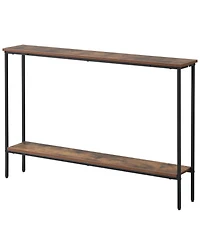Gouun 44-Inch 2-Tier Console Table with Metal Frame