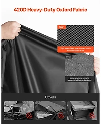 Sugift 420D Waterproof Patio Furniture Cover for Dining Table and Chairs 110in x 84in x 28in