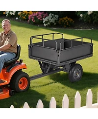 Sugift Utility Trailer 10 Cubic Feet 500lbs Capacity for Atv Utv Hauling