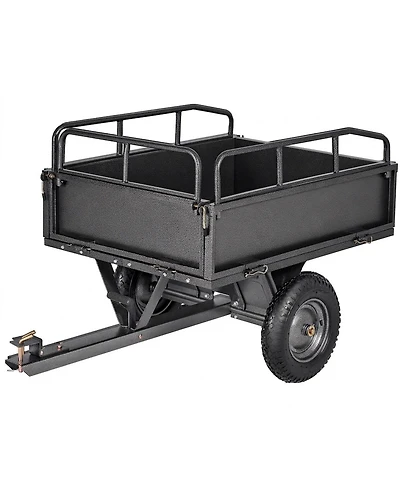Sugift Utility Trailer 10 Cubic Feet 500lbs Capacity for Atv Utv Hauling