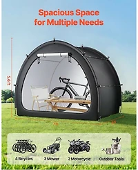 Sugift Waterproof 4-5 Bike Storage Tent with High Strength Fiberglass Frame for Outdoors