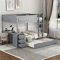 Streamdale Furniture Full-Over-Full Bunk Bed with Twin size Trundle