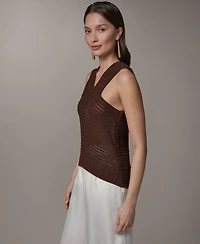Donna Karan New York Women's Sleeveless V-Neck Sweater