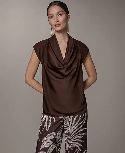 Donna Karan New York Women's Cowl Neck Top