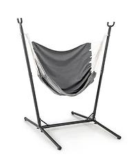 Gouun Hammock Chair with Stand, 6-Position Adjustable Height and Side Pocket