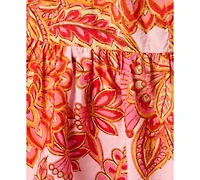 Adrianna Women's Short-Sleeve Ruffle V-Neck Short Dress