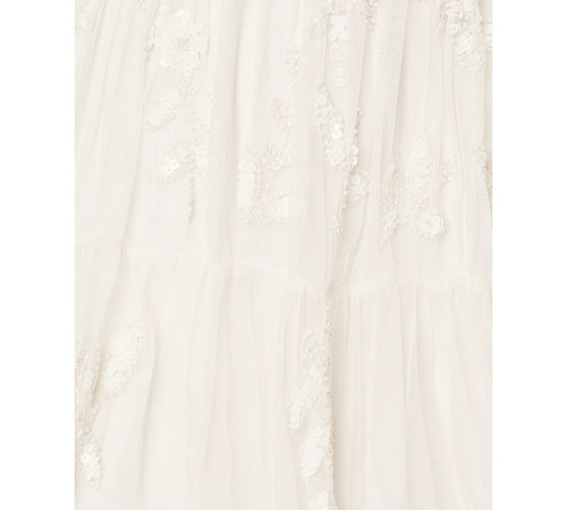 Adrianna Papell Women's V-Neck Beaded Mesh Minidress