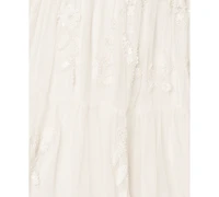 Adrianna Papell Women's V-Neck Beaded Mesh Minidress