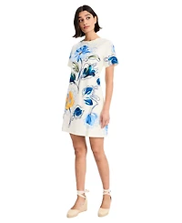 Maggy London Women's Crew Neck Short Sleeve Dress