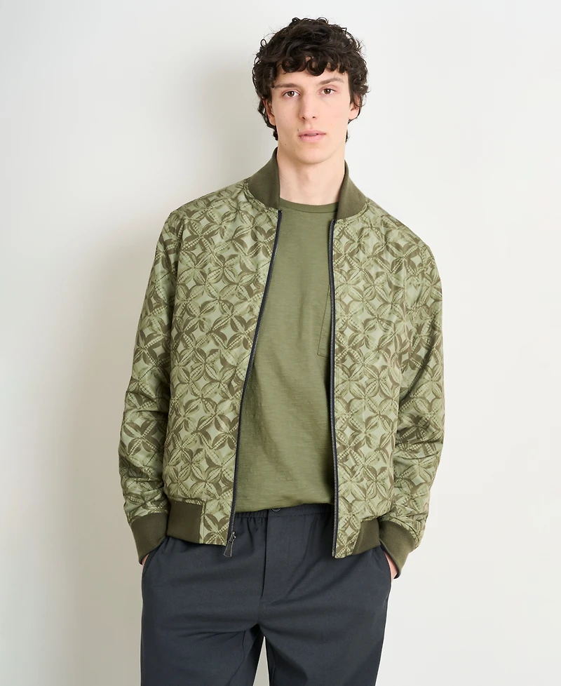Scotch & Soda Men's Long-Sleeve Regular-Fit Printed Cotton Jacket